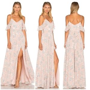 Lovers + Friends Pink Floral Maxi Dress
